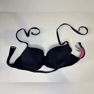 PINK Victoria's Secret Black Underwire Bikini Top | Size L (DD)